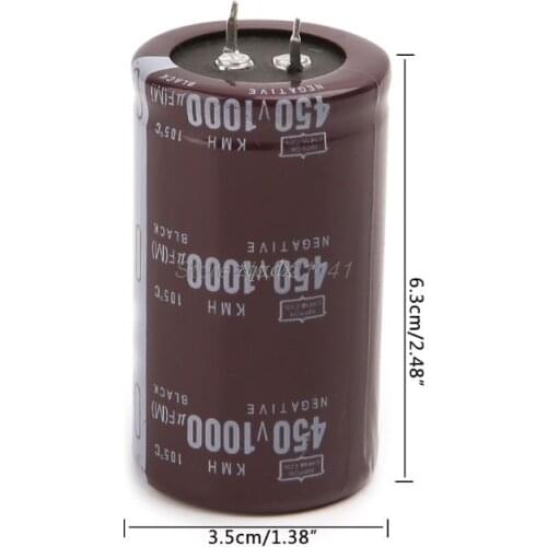 High Frequency 450V 1000uF Aluminum Electrolytic Capacitor Volume 35x60 Dropship