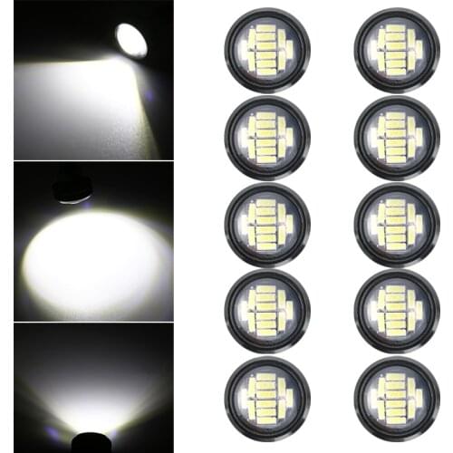 10pcs 12V 15W Eagle Eye LED Light 12SMD Car Day-time Running Light Motorcycle Screw Lamp Backup Signal Bulb