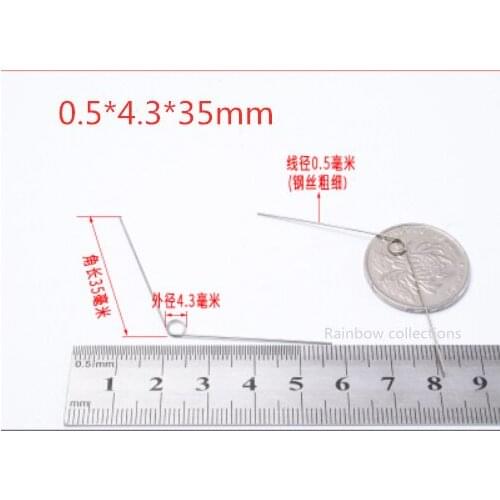 10Pcs/lot 0.5*4.3*35mm*1circles Stainless Steel Small Torsion Spring Hardware DIY Tools Free Shipping