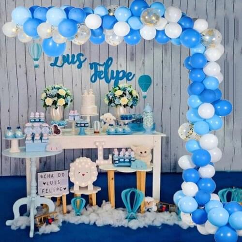 113pcs Balloon Garland Arch Kit Pink Blue Latex Air Balloons Wedding Decor Baloon Baby Shower 1st Birthday Boy Party Supplies