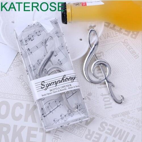 12 PCS Symphony Chrome Music Note Bottle Opener Wedding Favors Wine Beer Openers Party Giveaways Gift Present to Guest
