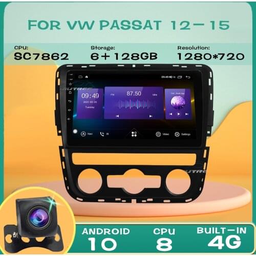 2 Din Android Car Multimedia player For Volkswagen VW Passat 2012 2013 2014 2015 GPS Autoradio Stereo receiver Tape Recorder