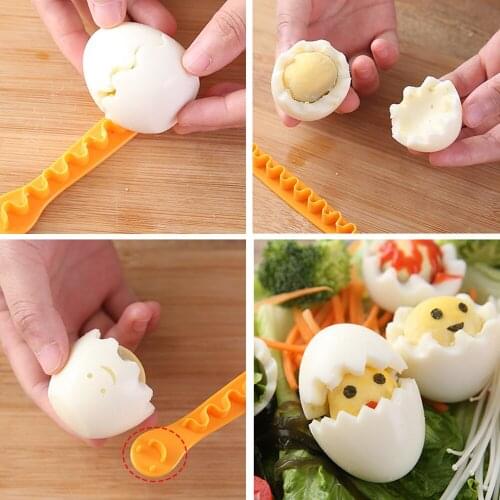 2 Pcs Fancy Cut Eggs Cooked Eggs Cutter Household Boiled Eggs Creative Tools Bento cut flower shaper Kitchen accessories SALE