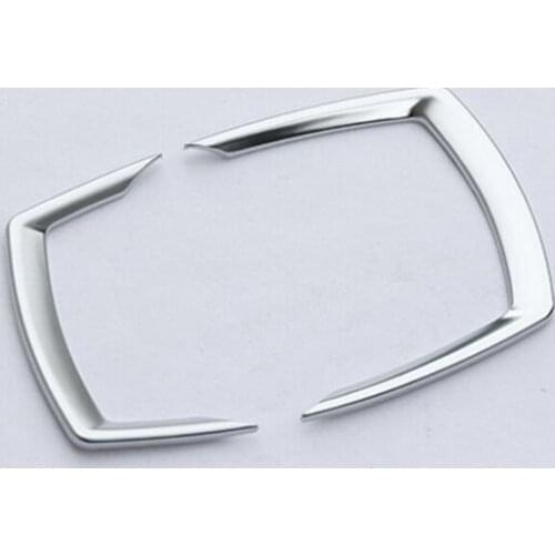 2Pcs Multimedia Switch Button Frame Cover Sequins ABS Chrome Interior Trim for B/MW 1 2 3 4 Series 3 Series GT 2013-2016