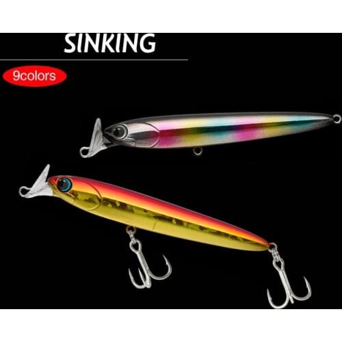2021 New Ice Fishing Lure 95mm 22g Isca Artificial Bait SinKing 3D Eyes Submerged Wobblers Minnow Crankbait Pesca Tackle