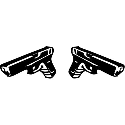 40459# Die-Cut Vinyl Decal Pistols Car Sticker Waterproof Auto Decors on Car Body Bumper Rear Window