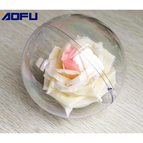 90pcs 6cm Acrylic Transparent Ball Clear Plastic Ball for Wedding Candy Box Favors Gift Bag New Year Christmas Tree Decorations