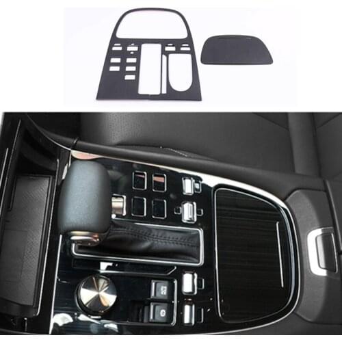 For Trumpchi Gac Gs5 2019 2020 2021 Stainless Steel Car Center Console Gear Panel Window lifter Panel Drawing Black Trim