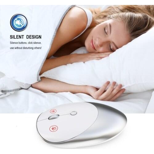 CHYI Bluetooth Wireless Rechargeable Silent Computer Mouse Dual Mode Wireless Usb Optical Mause 3d Pink Metal Mice For PC Laptop