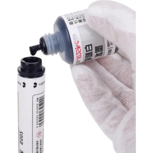 Deli Erasable Whiteboard Marker Pen 1 Pcs Blackboard + 1 Ink Bottle Set Office Markers Dry Erase Blue Black Red Office Supplies