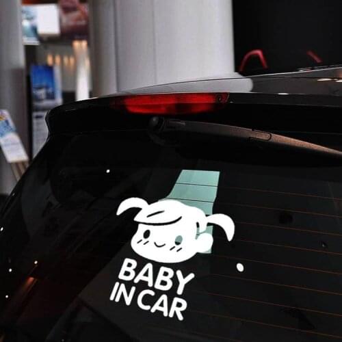 Baby In Car Car sticker 11cm*13cm Baby On Board Funny PVC Car Body Window Warning Sign Child Car Stickers and Decals Car-styling