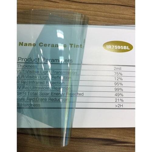 HOHOFILM Roll Wholesale Light Blue Window Film House Auto Glass Window Tint UV Proof 75%VLT Home glass tint adhesive Ir proof