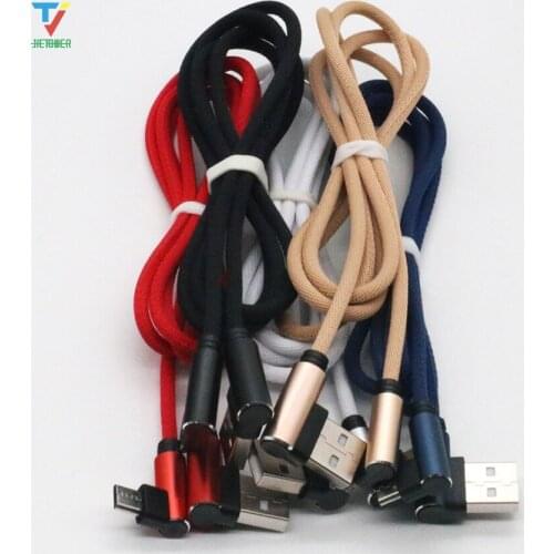 3A 90 Degree Elbow Micro USB Cable Fast Charging USB C Data Cable for Samsung S6 S7 Edge for Xiaomi IPhone USB Charging Cord