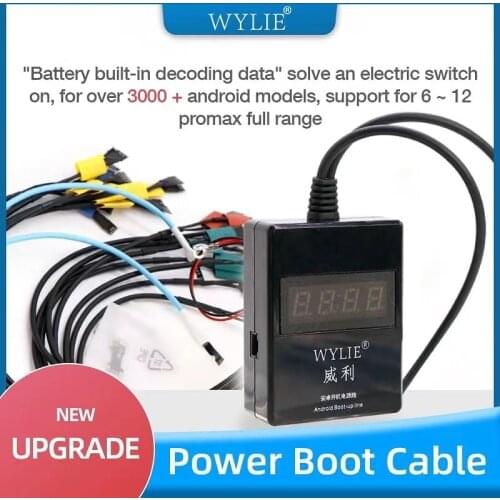 WYLIE Power Supply Boot Cable for iPhone 6-12Pro Max and Universal Popular Android Phones Repair Test