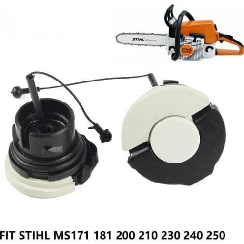 2pcs / Set Fuel Oil Tank Cap Kit Fit STIHL MS171/181 MS200/210 MS230/240/250/260 MS340 MS200T MS211 MS192 MS192T Chainsaw Parts