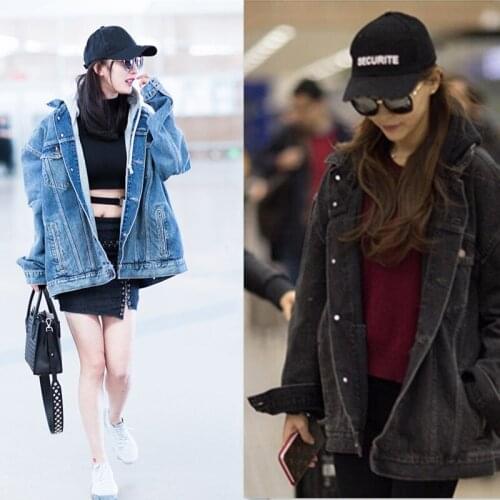 Rock Cool Punk Oversize Women Men Jeans Jacket Hooded Cashmere Overcoat Female lady Korean Preppy Male Jackets Demin cowboy Coat