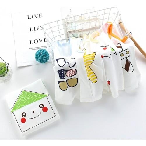 Boys And Girls Summer New Cotton Vest Childrens Wear Boys' Sleeveless Vest Crew Neck Single Piece