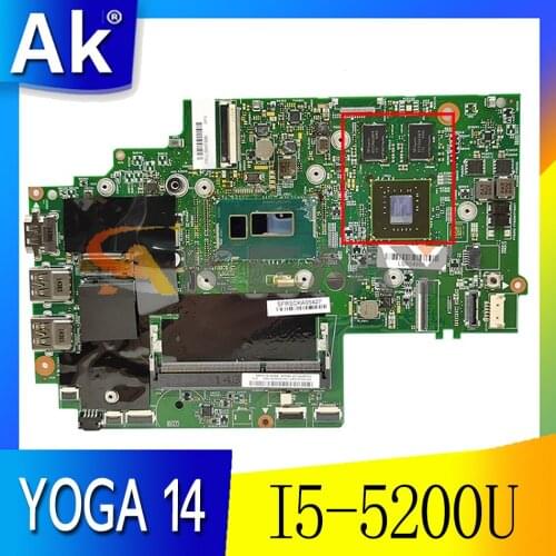 Akemy For Lenovo Thinkpad S3 YOGA 14 13323-2 448.01127.0021 Laptop Motherboard 00UP311 CPU I5 5200U GT940M 2G 100% Test Work
