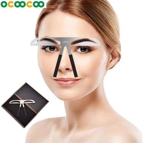 Microblading Eyebrow Balance Ruler Metal Tattoo Shaping Stencil Permanent Makeup Caliper Eyebrow Ruler