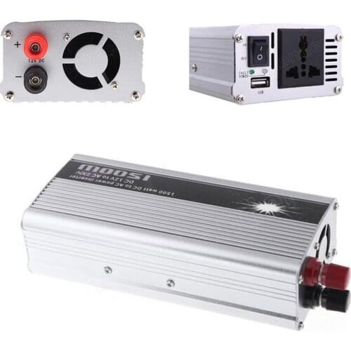 Modified sine wave Vehicle converter 1500W Transformer Car Inverter DC 12V to AC 220V Power supply USB Charger