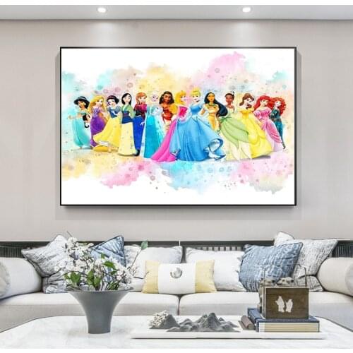 5D DIY Diamond Painting Full Drill Square Disney Princess Kit Embroidery Mosaic Art Picture Of Rhinestones Home Decoration Gift