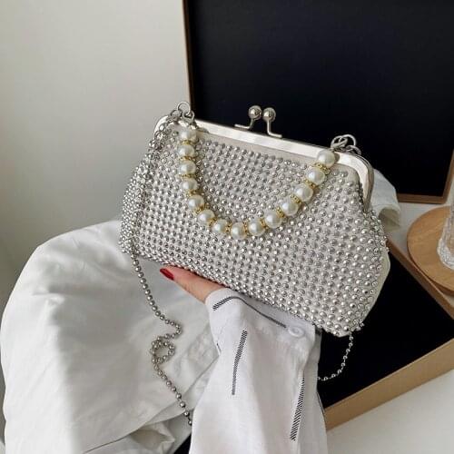 2021 New Rivet Evening Bag Fashion Women Bag High-quality Wedding Banquet Bags Crossbody Small Bag One-shoulder Clip Bag