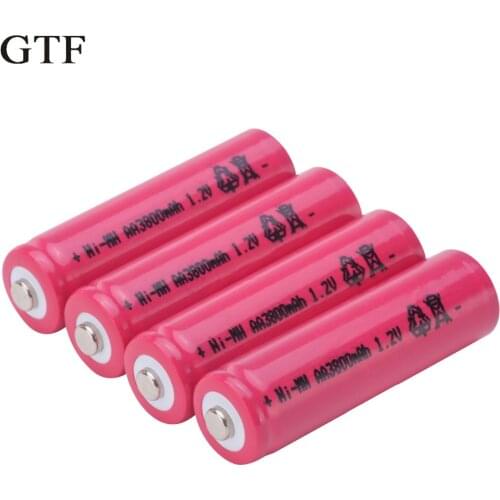 Wholesale GTF to AA 1.2 v 3800 mah Ni-MH rechargeable battery to RC camera toy microphone replacement honeycomb accumulator