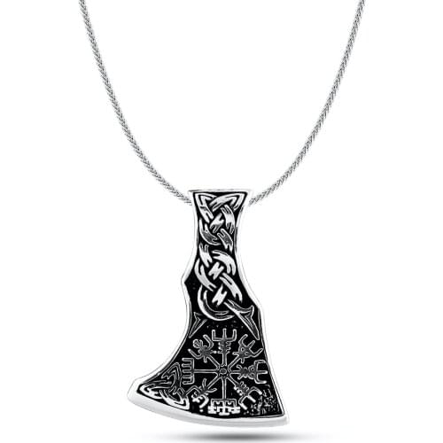 Axe Model Pendant For Men and Women Necklace, Trend Silver Jewelry Gifts For Her Gifts For Him Solid 925 Sterling Silver