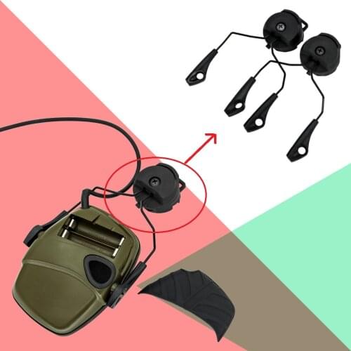 HEARING TACTICAL ARC Rail Adapter for Howard Leight Impact Sports Tactical Headset Hearing Protection Electronic Shooting Earmuf