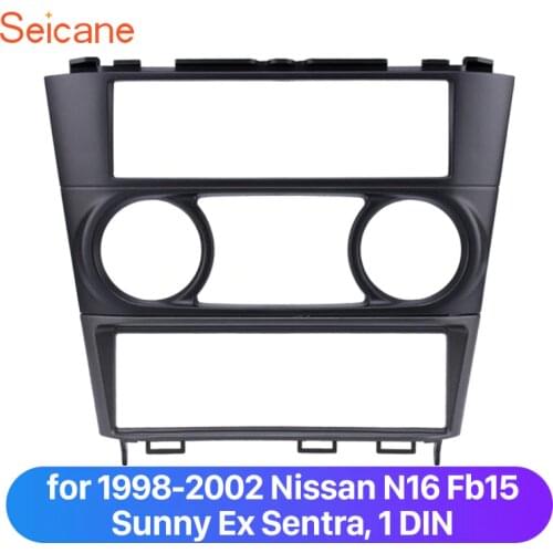 Seicane One Din Car Fascia Refitting Frame Kit for 1998-2002 Nissan N16 Fb15 Sunny Ex Sentra Trim Bezel Plate