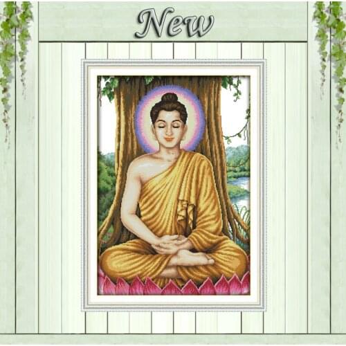 Sakyamuni Buddhism home decor painting counted print on canvas DMC 11CT14CT Chinese Cross Stitch kits needlework embroidery Sets