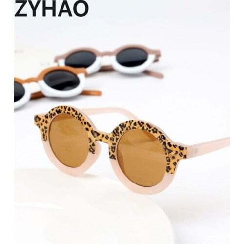 2021 Vintage Leopard Kids Sunglasses Children Colorfull Small Round Sun Glasses Girls Boys Cool Sunglasses UV400 Gafas De Sol