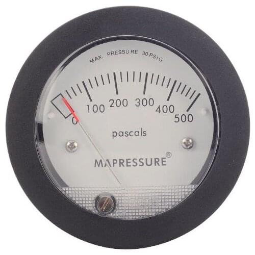 TE5000 Air Differential Pressure Gauge Mini Size Easy to Mounting Pointer Rated Pressure 0-500PA