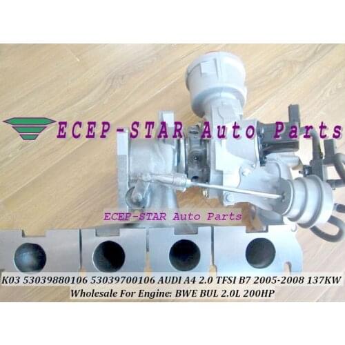 K03 106 53039880106 53039700106 06D145701G 06D145701E 06D145701J Turbo For AUDI A4 A6 2.0L TFSI 05- S4 S6 Cabriolet 4.2L BWE BUL