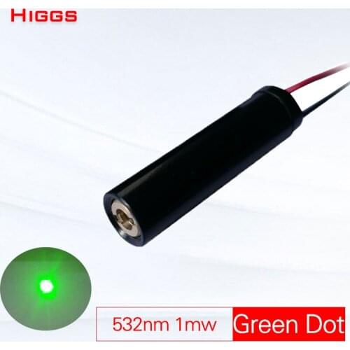 High quality 532nm 1mw bright green dot laser module class1 industrial grade toy gun laser sight locator DC 3V pointer