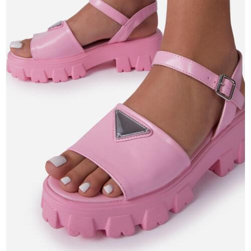 Gladiator Platform Womens Sandals 2021 Summer Fashion Women Chunky Beach Sandal Pu Comfortable Sandalias Mujer