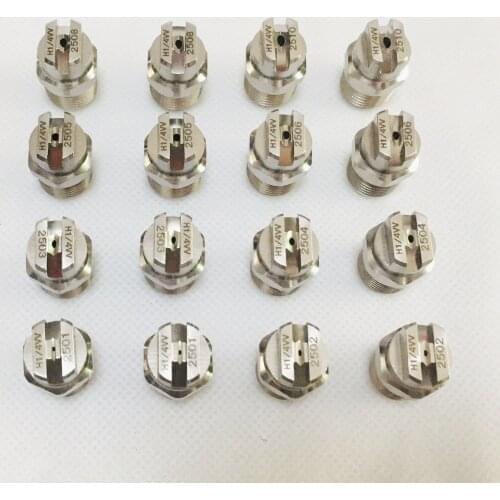 1/4" 25/45 degree Flat fan nozzle 304 stainless steel flat fan car washing nozzle washing machine fan nozzle