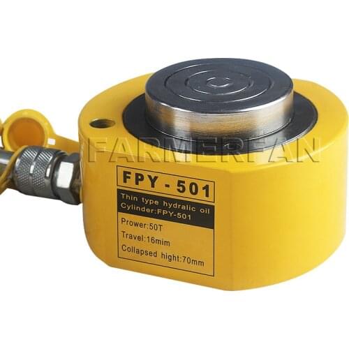 1Pcs Super Thin Type Hydraulic Cylinder Hydraulic Lifting Jack Work Travel of 14mm Output 50 Tons