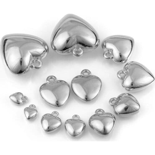 20pcs Heart Cute CCB Loose Beads For Necklace Pendant Heart Star Charms For Jewelry Making Supplies DIY Necklace Spacer Beads