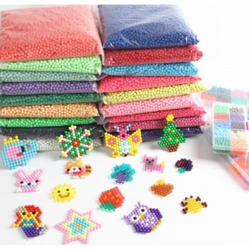 28 Colors Water Spray Beads Puzzle Toys Kids Speelgoed 3d Puzzle Water Sticky Beads Jigsaw Water Beadbond Bond Toy 100pcs/bag