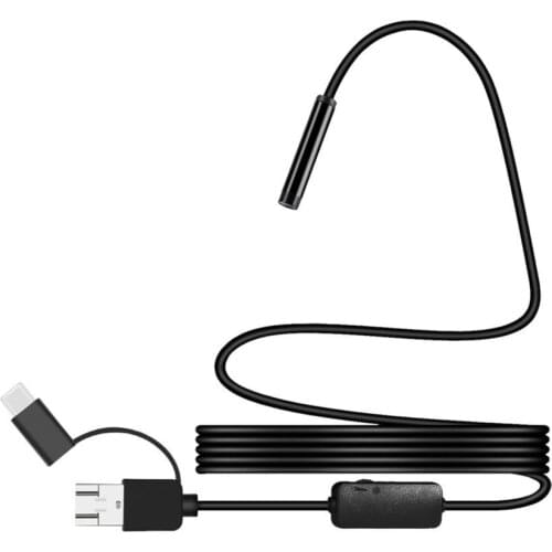 IP68 1200P Android 8MM Micro USB Type-c USB 3-in-1 Computer Endoscope Borescope Tube Waterproof USB Inspection Mini Video Camera