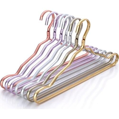 5/10PCS Aluminum Alloy Clothes Hanger Anti-skid Clothes Hanging Wardrobe Storage No Trace Clothes Support Sunscreen Drying Rack