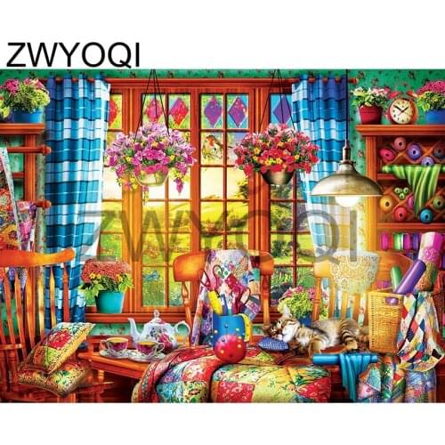 5D DIY Diamond embroidery Full Round Diamond painting Cross stitch Pillow cat Full Square Diamond mosaic bouquet Pillow blanket