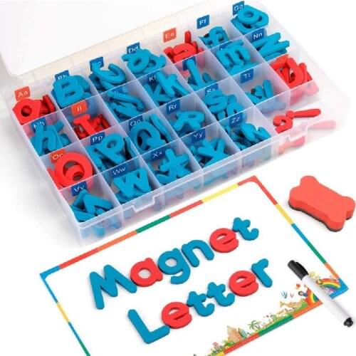 Montessori English Alphabet Digital Magnetic Stickers EVA Uppercase and Lowercase Alphabets Boxed Childrens Educational Toys