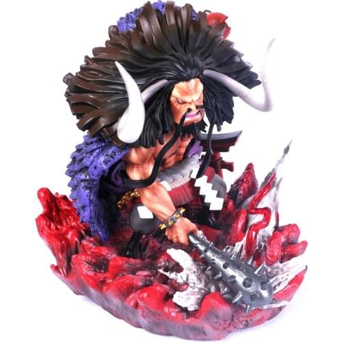 Anime One Piece Four Emperors Beasts Pirates Battle Kaido GK PVC Action Figure Statue Collectible Model Toys Doll Gifts 18CM