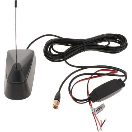 Auto Car FM AM Aerial Antenna Radio Signal Amp Booster Magnetic Base