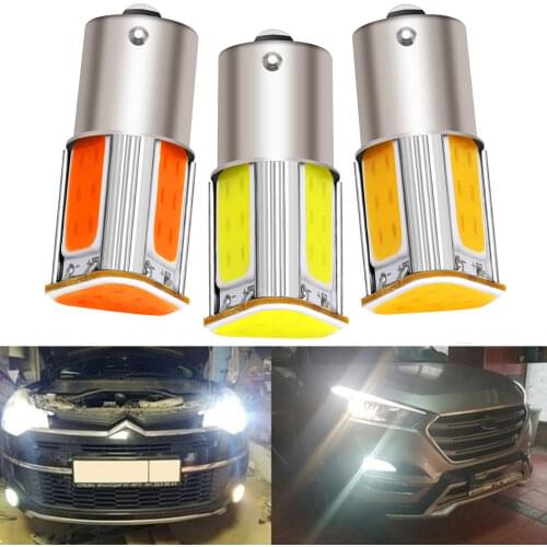 1X 1156 1157 High LED 6W Car Universal Brake Lights Reversing Day Lights Tail Stop Lamp 12V3 + 1COB Paste Four Sides Cornering