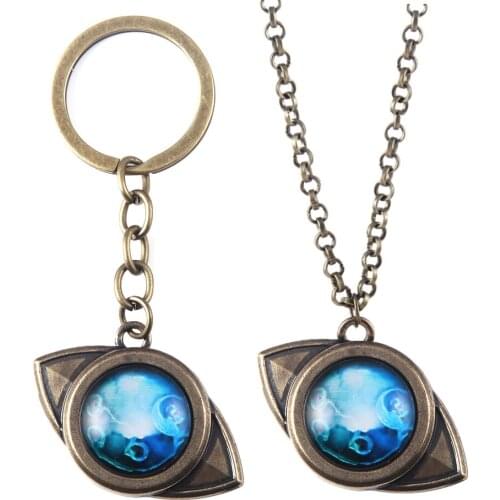 The Promised Neverland Anime Keychain Emma Amulet Pendant Eye of God Key Ring for Women Man Jewelry Gift Cosplay Prop