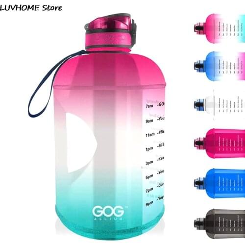 3.78L 1 Gallon Water Bottle With Straw Clear Plastic Drinking Bottles Big GYM Jug Cup