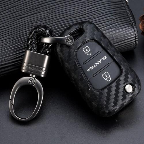 Key Case Fob Holder Protector Cover Fit For Hyundai Sportage Veloster Accent Elantra Kia Optima Soul Car Keychain Shell